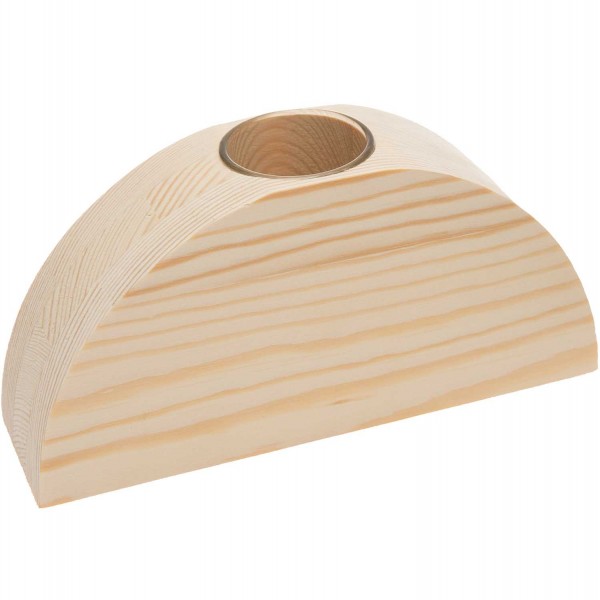 Holz Regenbogen Rohling mit Vase