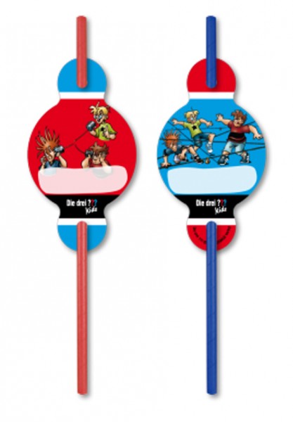 8 Die drei Fragezeichen Kids Strohhalme 19,5cm