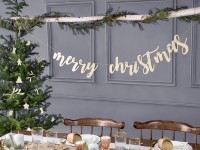 Merry Christmas Holz Girlande 87cm