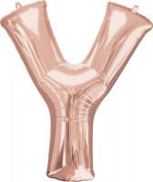 Buchstaben Folienballon Y roségold 86cm