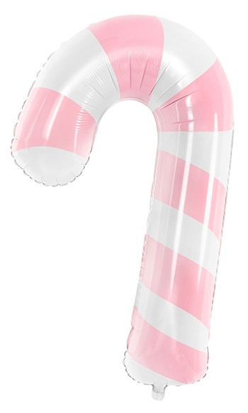 Rosa Zuckerstangen Folienballon 46 x 74cm