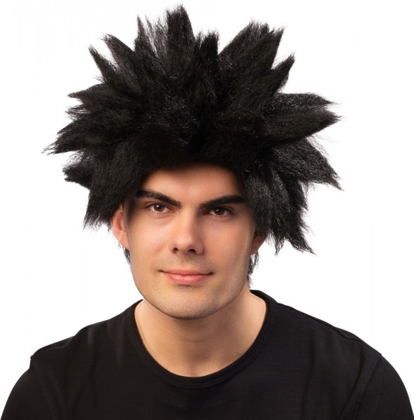 Schwarze Drachenkämpfer Cosplay Perücke