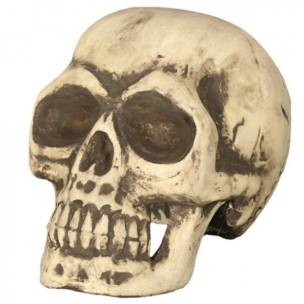 Totenkopf Deko aus Styropor 32cm