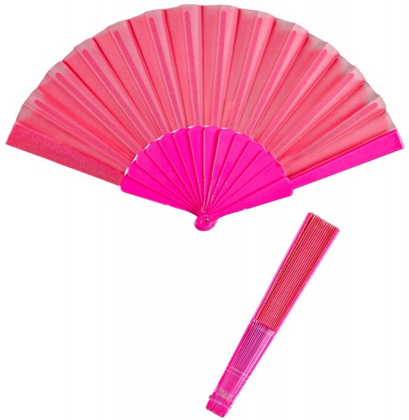 Pinker Party Fächer 23cm