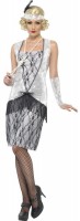 Graziles Silbernes Charleston Kleid