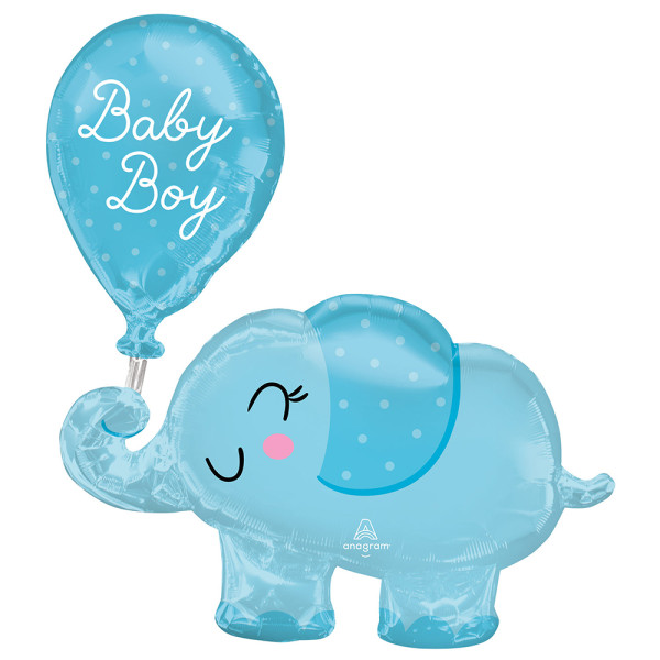 Blauer Elefant Folienballon 78cm