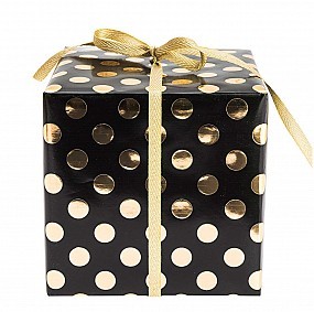 FSC Lovely Dots Geschenkpapier schwarz 2