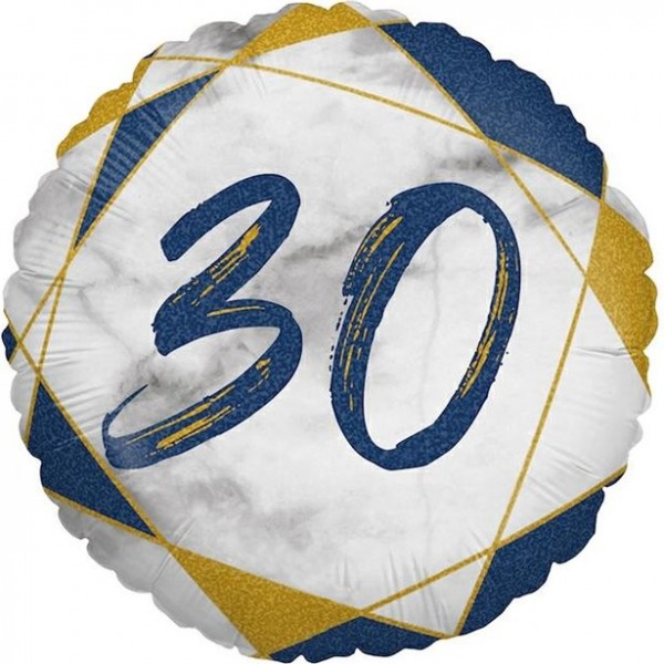 30. Geburtstag Folienballon marmoriert 46cm