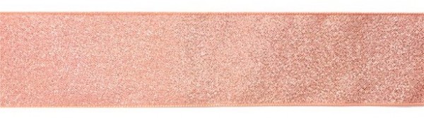 Roségoldene Satin Kuchenrüsche 1m