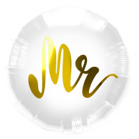 Weißer Mr Folienballon 45cm