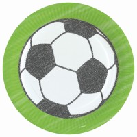 8 Kicker Party Pappteller 23cm