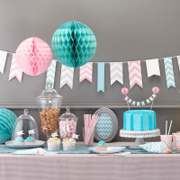 Vorschau: 20 Rosa Zick Zack Servietten 25cm