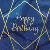 16 Luxurious Birthday Servietten 33cm
