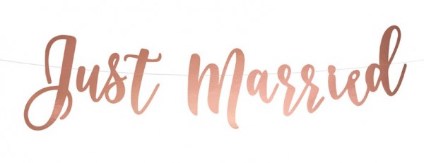 Just married Girlande roségold 77 x 20cm