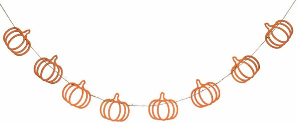 Orangene Kürbis Girlande 2m