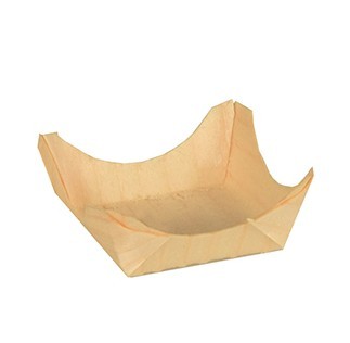 50 Holz Fingerfood Schalen eckig 4 x 4cm