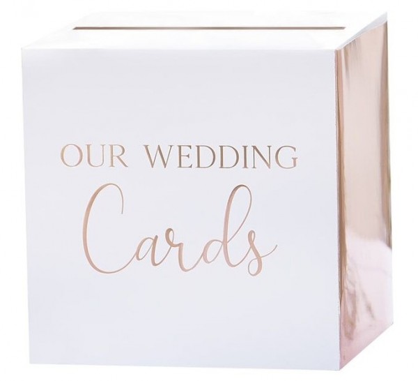 Roségoldene Our Wedding Cards Kartenbox 2