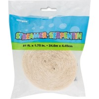 Krepppapier Luftschlange Fiesta Weiß 24,6m