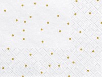 20 weiße Golden Dots Servietten 33cm