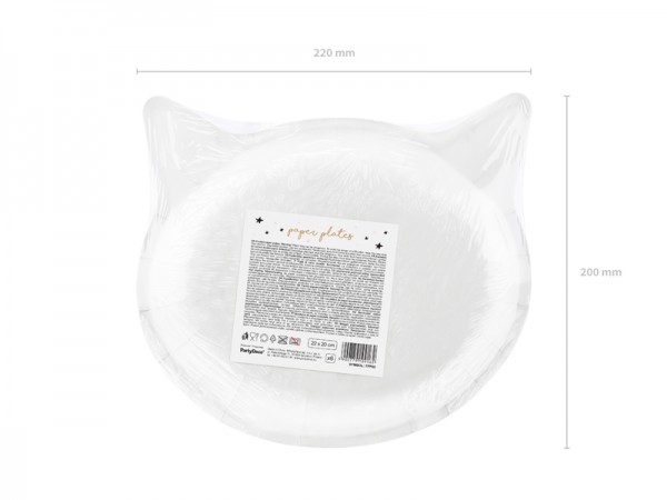 6 Boo Town Katzen Pappteller 22 x 20cm 4