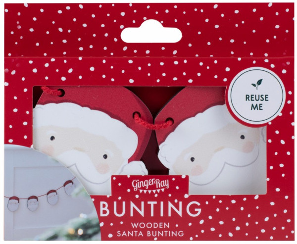 Weihnachtsmann Girlande 2m 3