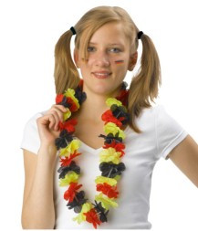 Fan Hawaii kedja i guld, svart och rött