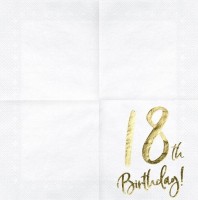 20 Glossy 18th Birthday Servietten 33cm