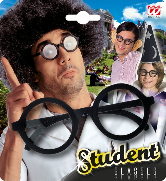 Schwarze Nerdbrille 4
