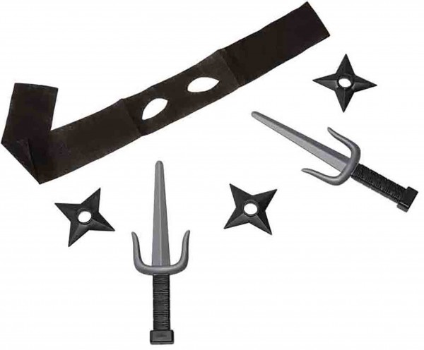 Ninja Maske mit Wurfset