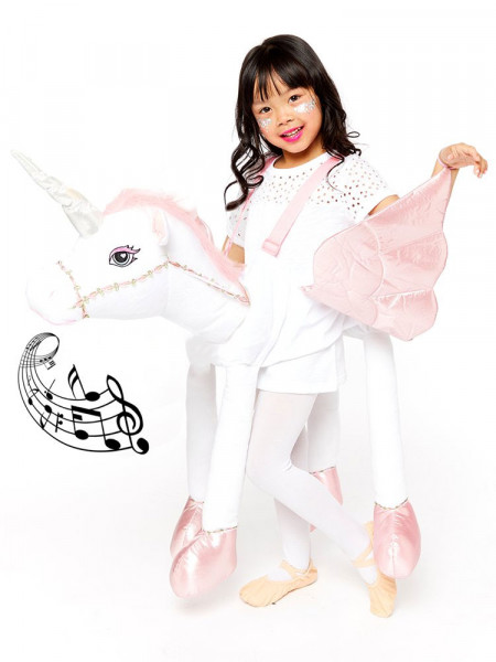 Einhorn Reiter Kostüm für Mädchen mit Sound