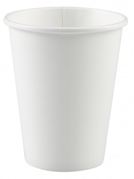 8 Pappbecher Mila weiß 250ml
