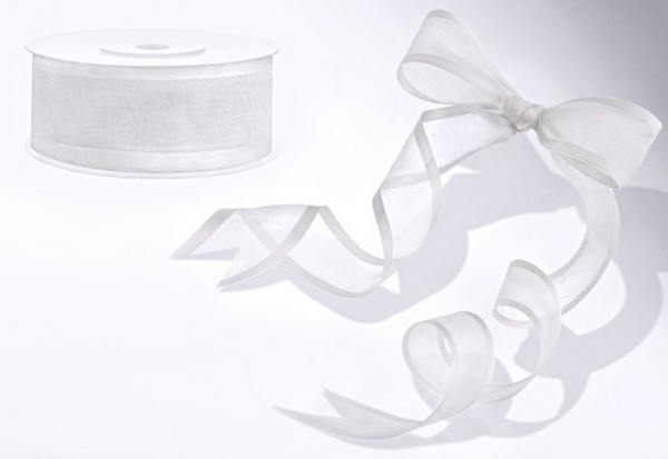 Chiffonband mit Satinecken 25m 2