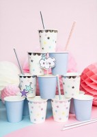Vorschau: 6 Einhorn Twinkle Pappbecher 180ml
