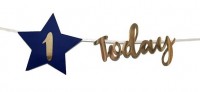 DIY Girlande Star Today blau-gold