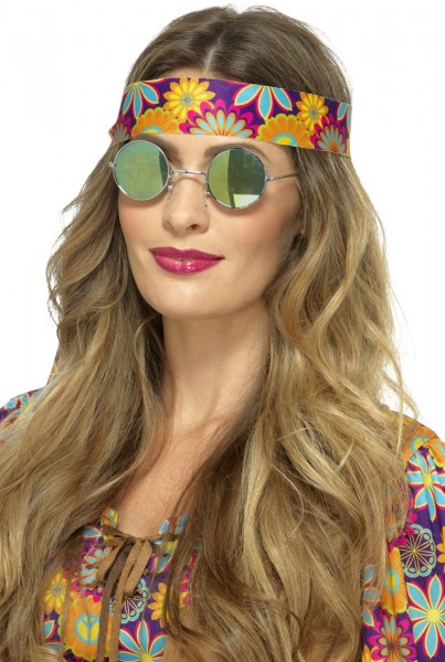 Verspiegelte Hippiebrille