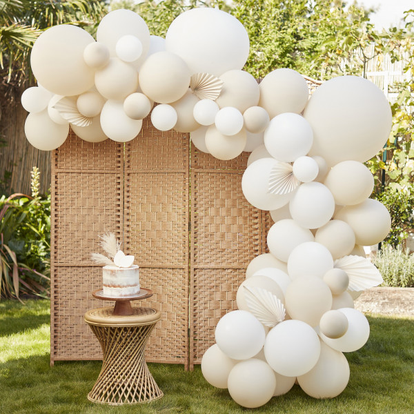 Ballongirlande White and Cream 80-teilig