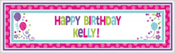 Folienbanner Birthday Spring 165 x 50cm