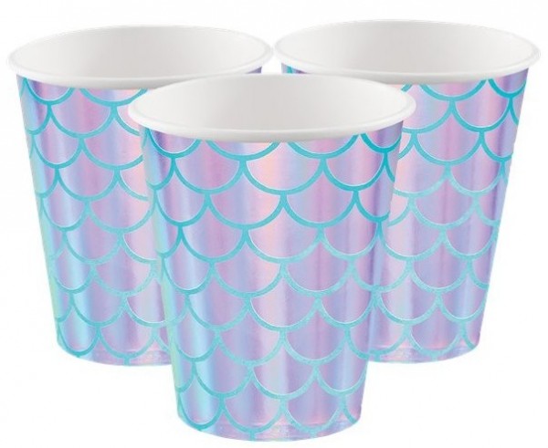 8 Mermaid Treasures Pappbecher 256ml