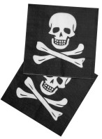 20 Piratenparty Totenkopf Servietten 33cm