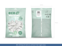 100 Eco Pastell Ballons weiß 26cm