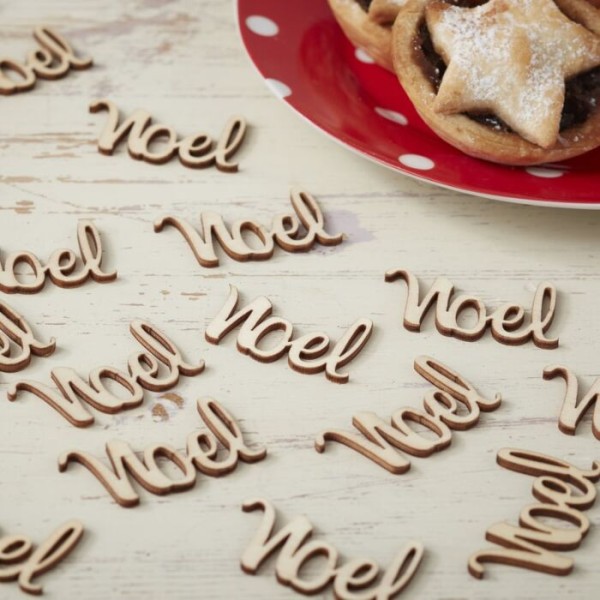 Vintage Weihnacht Noel Holz Streudeko 2