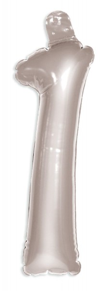 Aufblasbare Zahl 1 Silber