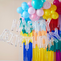 Vorschau: Transparenter Happy Birthday Konfettiballon