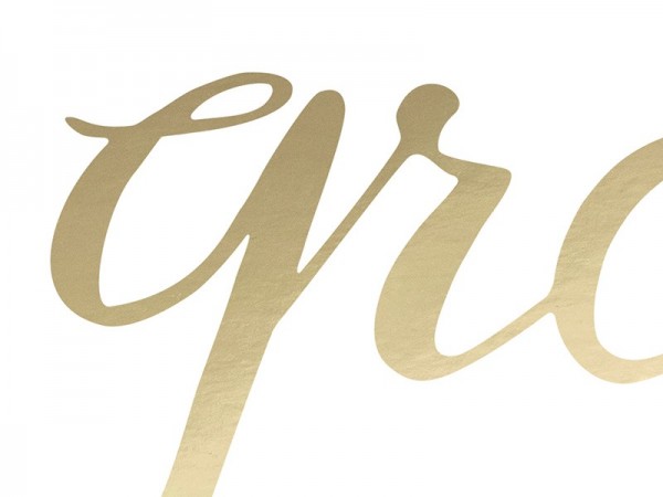 Stuhlschilder Groom Bride Gold Metallic 3