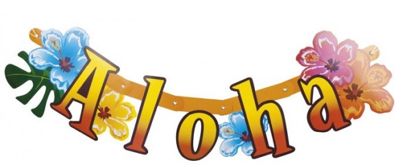 Blümchen Hawaii Aloha Banner 83cm