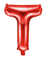 Vorschau: Roter T Buchstabenabllon 35cm