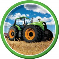 8 Traktor Party Pappteller 23cm