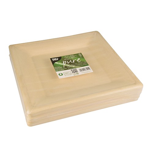 50 Zuckerrohr Teller Carmen natur 26 x 26cm 2