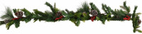 Zweige und Beeren Weihnachtsgirlande 1,8m