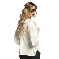 Piraten Bluse für Damen creme